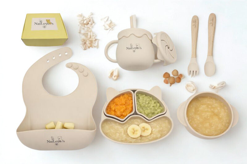 NaiLeye’s Silicone Baby Feeding Set | 7-Piece BPA-Free (6+ Months)