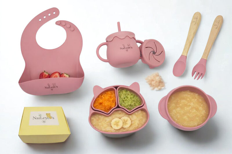 NaiLeye’s Silicone Baby Feeding Set | 7-Piece BPA-Free (6+ Months)