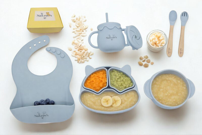 NaiLeye’s Silicone Baby Feeding Set | 7-Piece BPA-Free (6+ Months)