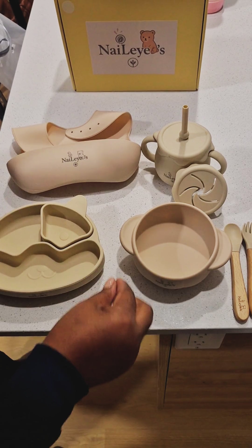 NaiLeye’s Silicone Baby Feeding Set | 7-Piece BPA-Free (6+ Months)